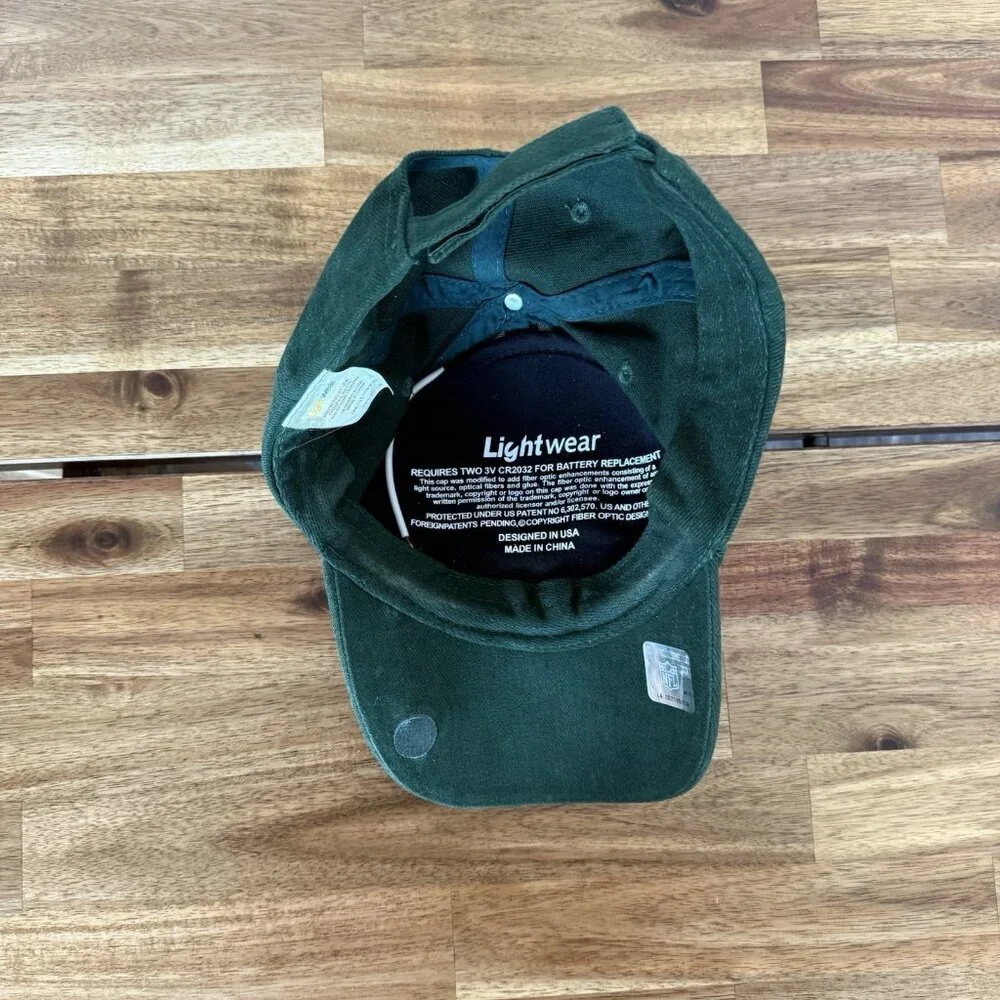 Light Up‎ Green Bay Packers Hat Vintage Logo 7 Cap Adjustable Working Watch Vid